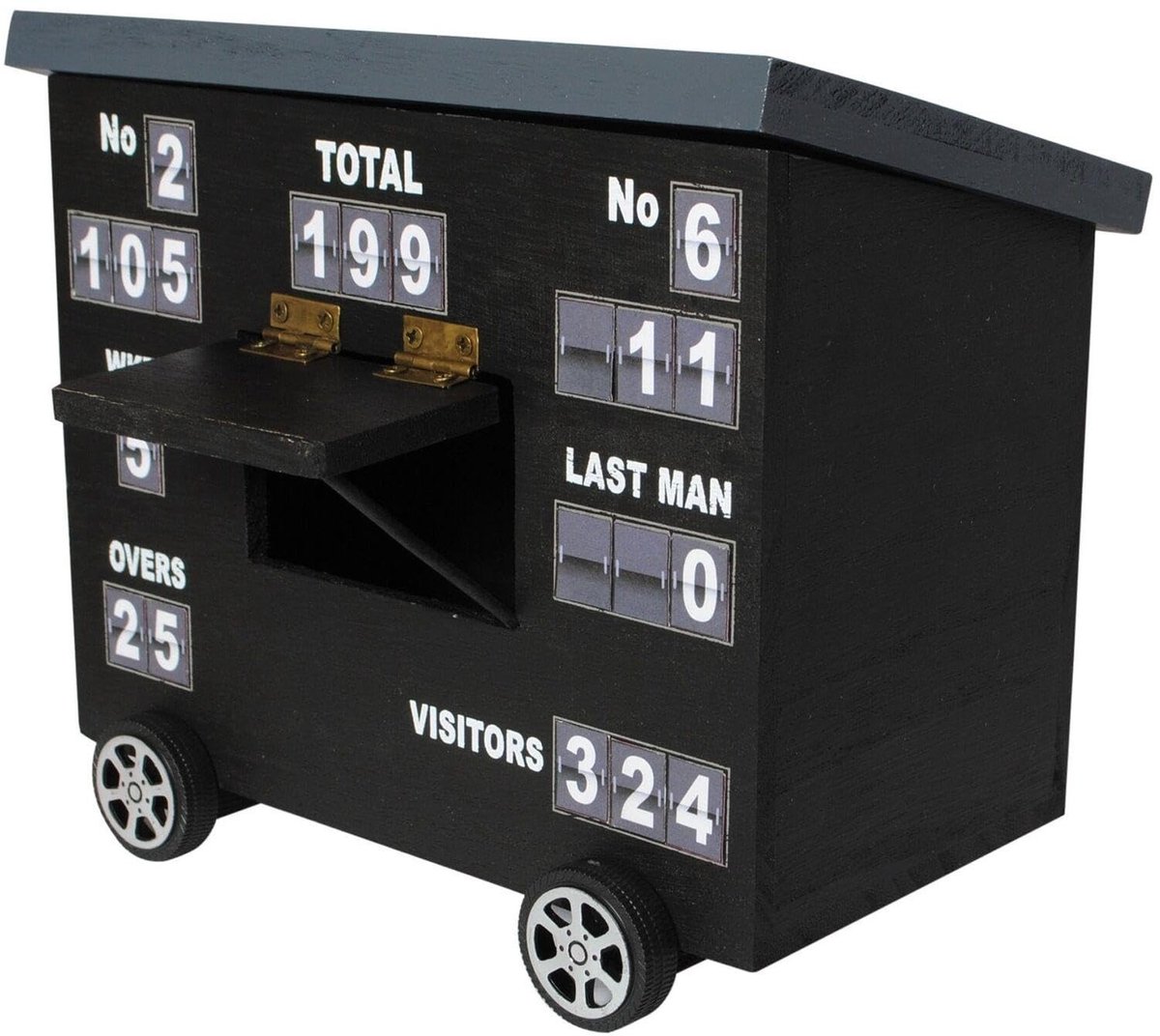 Dailygoods- Cricket Scorebord - Bureau Accessoires - Organizer - Telefoonhouder - Briefpapierhouder - Personaliseerbaar - Elegante Leisteen - Bureauaccessoire