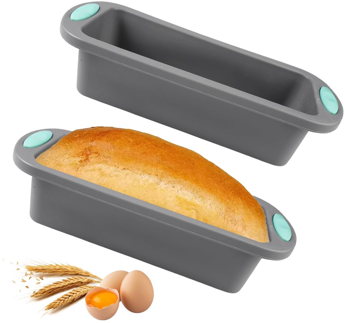 Dailygoods- Broodbakvorm BPA-vrij - Siliconen Bakvorm - Antiaanbaklaag - Rechthoekig - 27,8x12x6,5 cm - Veilig voor Ovens en Magnetrons