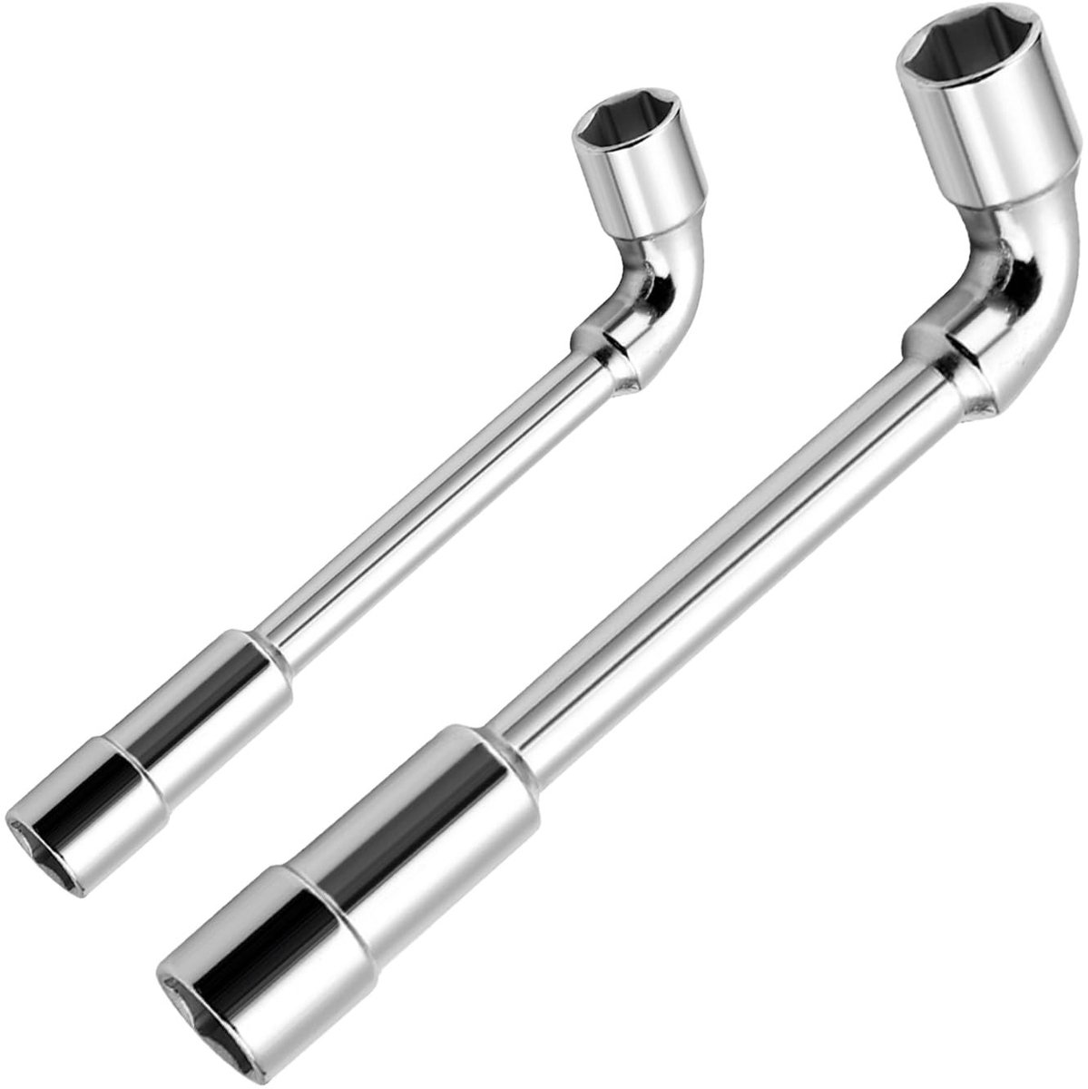 Dailygoods- Dopsleutelset L-vormig - Zeskantig - Steeksleutelset - Reparatiegereedschap - 10 mm/18 mm - Glad binnenwand ontwerp - Inbussleutelset