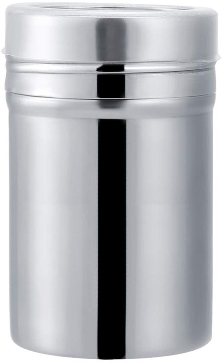 Dailygoods- Poeder Shaker Roestvrij Staal - Herbruikbare Kruidenpot - Zout/Peper Pot - Fijn Mesh Deksel - Keuken/Kruidenopslag - Veilig en Hoogwaardig