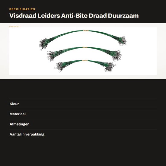 Visdraad - Anti-Bite - Rvs - Trace Leaders - Vissen - Leiders - Geschikt voor Hengelsport - Rood - Draad Lijn Leider met Rolling Swivels en Snaps 15/20/25Cm. — afbeelding 3