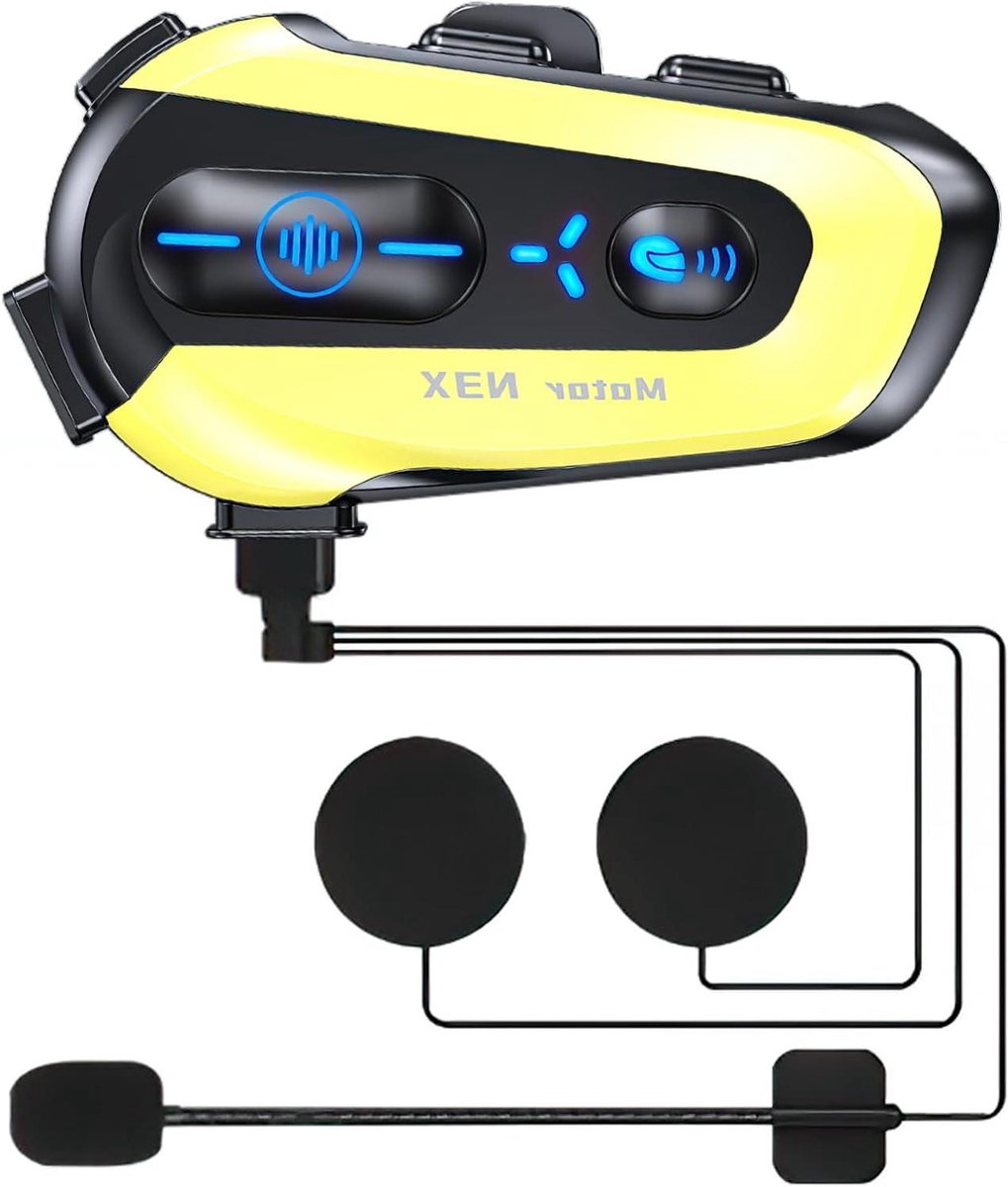 Motorhelm Headset - Motor Communicatie - Veilig Onderweg - Ruisonderdrukking - 300m Intercom - Zwart
