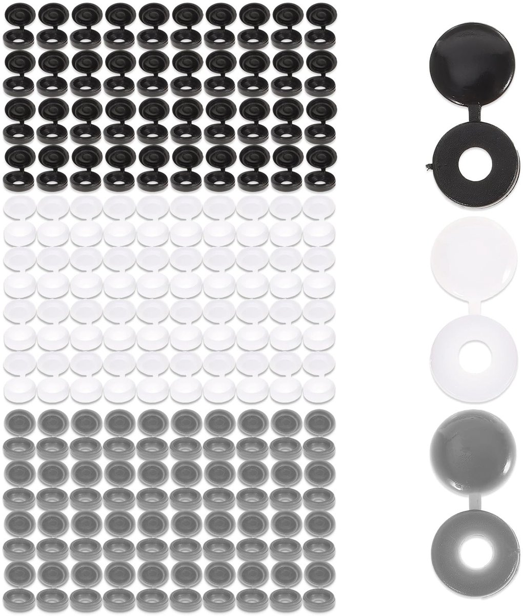 Dailygoods- Scharnierdeksel 120 stuks - Schroefdoppen - Kunststof - Inklapbaar - Voor meubels - Betrouwbaar en waterdicht - Schroefdop