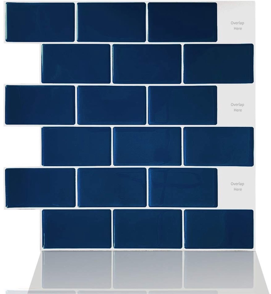 Dailygoods- Tegelstickers 3D Vinyl - Muurstickers voor Keuken/Badkamer - Peel & Stick - Verwijderbaar - Vierkante Stickers - Eenvoudig aan te brengen - Muursticker