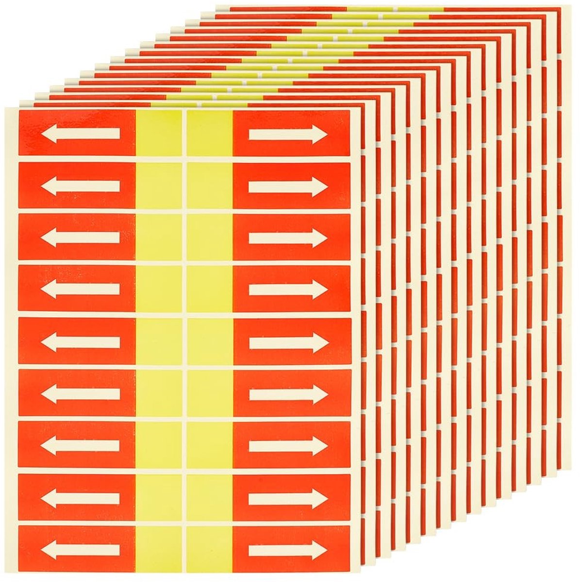 Dailygoods- Pijlstickers 504 stuks - Zelfklevende PVC-zegels - Rechthoekige verpakkingszegelstickers - Afmeting 7 x 2 cm - Geschikt voor enveloppen/giftboxen - Duurzaam en stofbestendig - Verpakkingsstickers