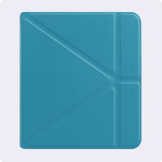 Hoes geschikt voor Kobo Libra Colour - E-reader hoesje - Bookcase cover - Beschermhoes - Trifold - Tablet case - Turquoise - Jonyx — afbeelding 5