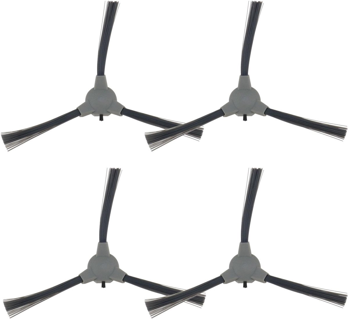 Dailygoods- Zijborstels 4 Stuks - Vervangingsaccessoires - Compatibel met Cecotec Conga 2290 Ultra - Antiwikkelend Ontwerp - Duurzaam Nylon - Borstellengte 53 mm - Robotstofzuigerborstels