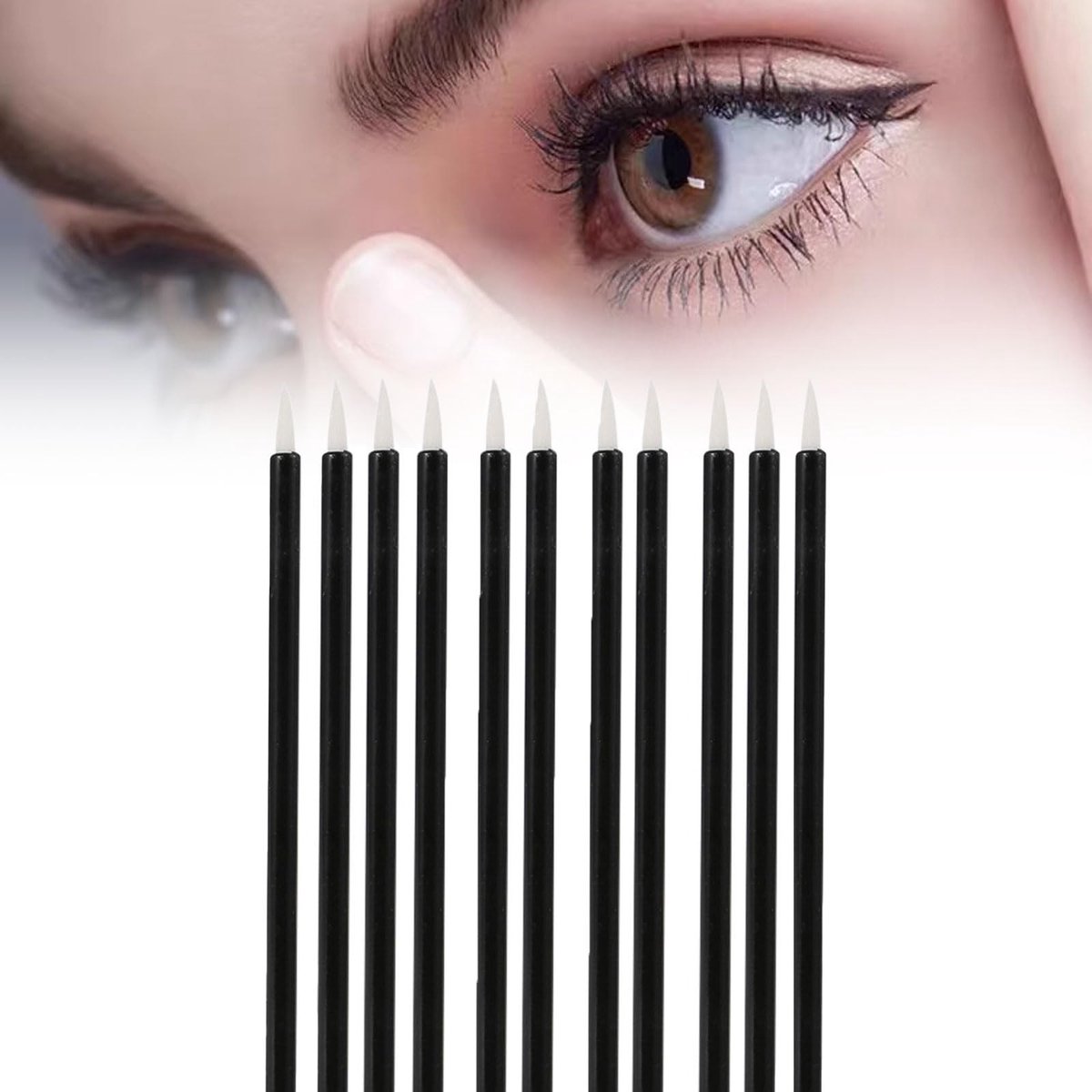 Dailygoods- Make-up Kwast Set - 150 Stuks - Wegwerp Applicators - Fijne Penseelpunt - Ideaal voor Ogen/Lippen - Comfortabele Toepassing - Applicator