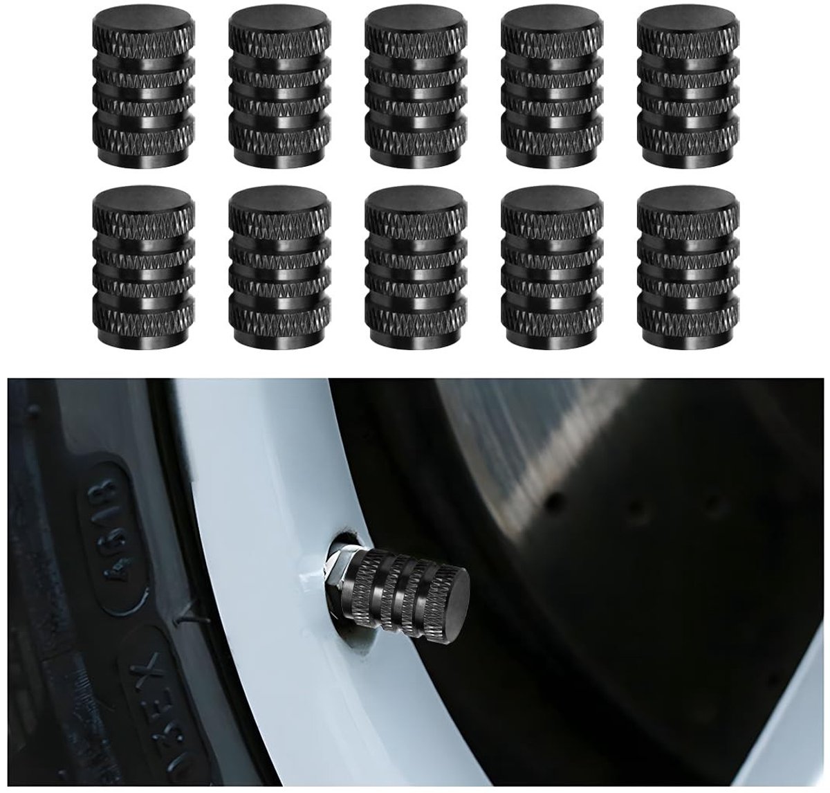 Dailygoods- Bandventieldopjes 10 Stuks - Aluminium - Corrosiebestendig - Automatische Dopjes - Stofkapjes - Hoogwaardige Materialen - Ventieldop