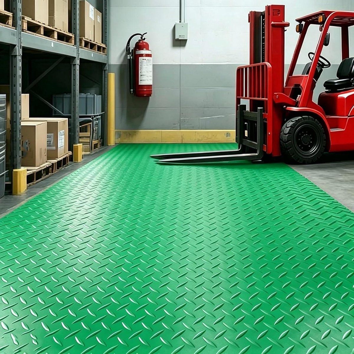 Vloerbedekking Werkplaats - Industriële Rubbermat - Vloer Beschermen - Antislip Diamantpat
