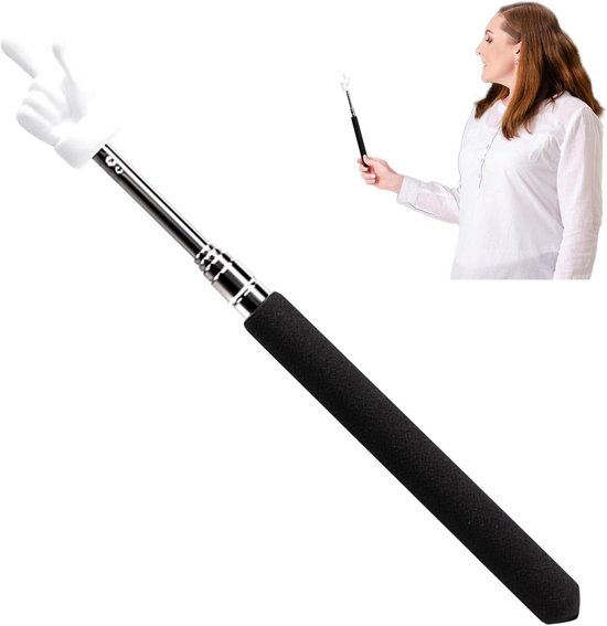 Telescopische Leraren Pointer - Presentatie Stick Vinger - Klaslokaal Presenteren - Intrekbaar Ontwerp - 55 cm - Zwart — afbeelding 5