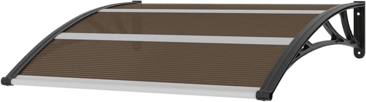 Deur Luifel - Regenbescherming - Entree Beschermen - Hollow Polycarbonaat - 120x100cm - Zwart