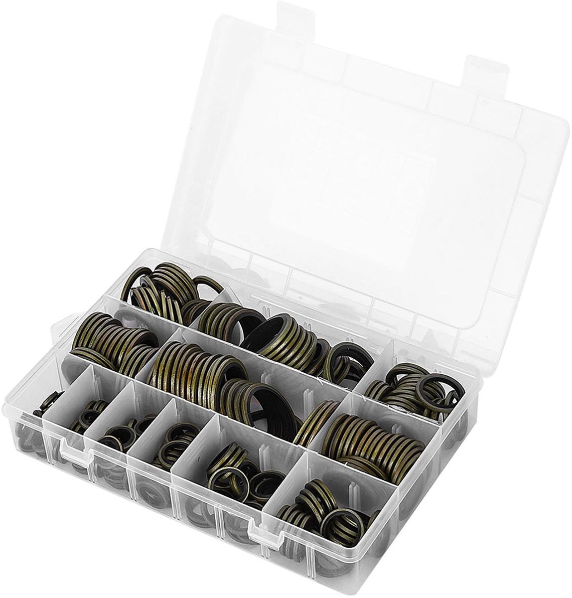 Dailygoods- Rubber Ring - 240 Stuks Assortiment - Afdichtingstape - Afdichtingskit - Rubber Ringen Assortiment - NBR Coating - Temperatuur- en Corrosiebestendig - Afdichtring