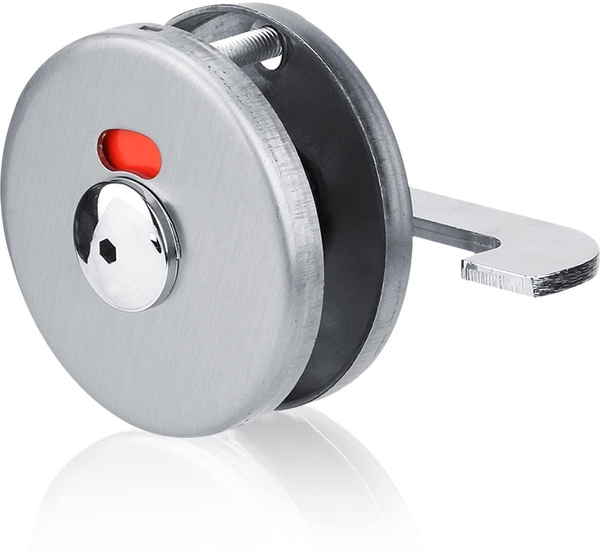 Dailygoods- Deurslot Privacy - Cilinderslot - Deurslot Buitendeur - Deurslot met Schroeven - Deurslot met Bezet/Aanwezig Teken - 90 Graden Bediening - Toiletvergrendeling