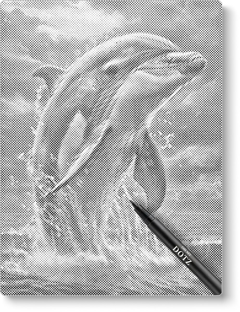 Springende Dolfijn | Dot painting | 30x40cm | Dot painting | Oh My Dotz | Dots stippen | Diamond painting & Schilderen op nummer alternatief | Happy hobby