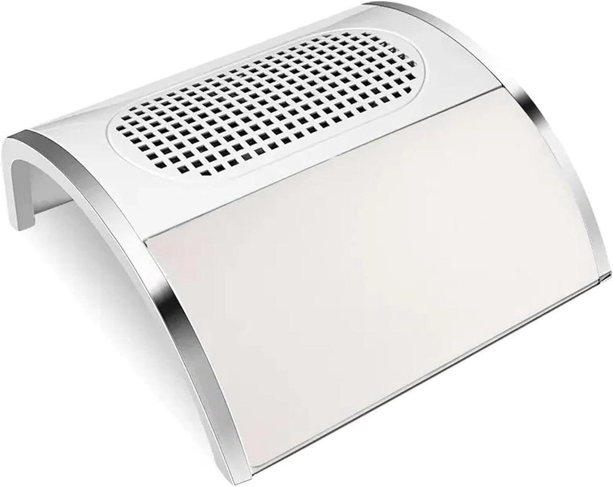 Nagelstofafscheider - Nagelstofzuiger - Nagelstyling - Krachtige 80W zuigkracht - 25.8 x 24 x 10 cm - Wit
