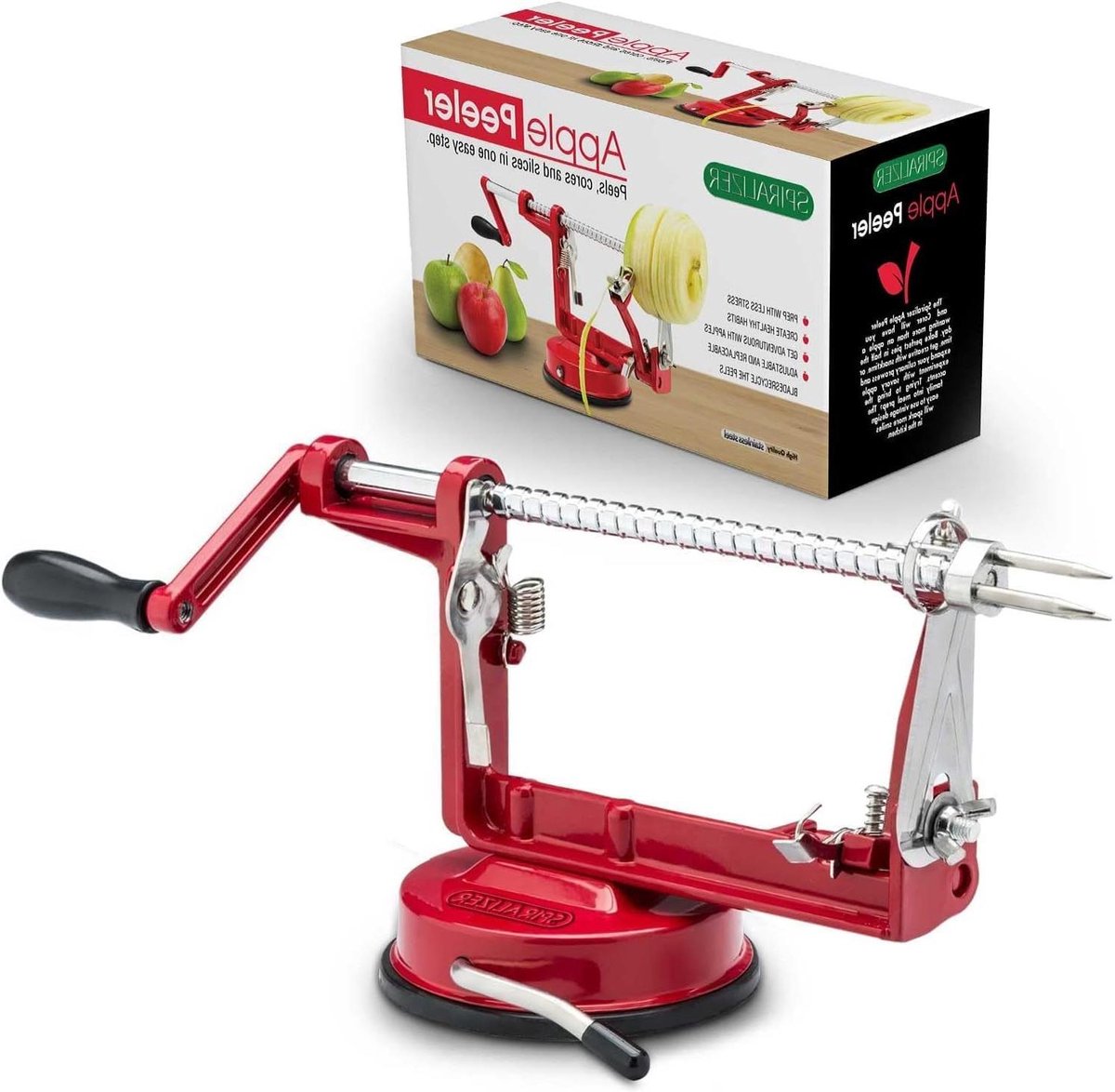 Huishoudelijke Machine - Alles-in-één Schillen - Fruit Groente Schillen - Handmatige Bediening - 2 Kilogram - Rood