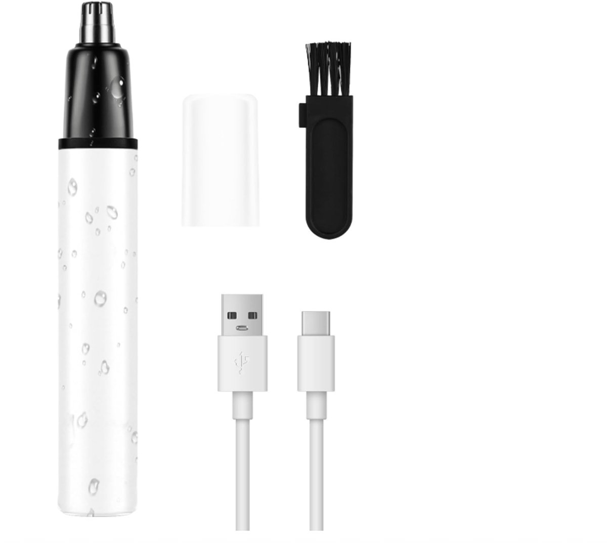 Neus- en Oortrimmer, Neus- en Oorhaartrimmer Oplaadbaar via USB, Pijnloze Trimmer, Werkt op Batterij, Gemakkelijk Schoon te Maken, Waterdicht, voor Mannen en Vrouwen