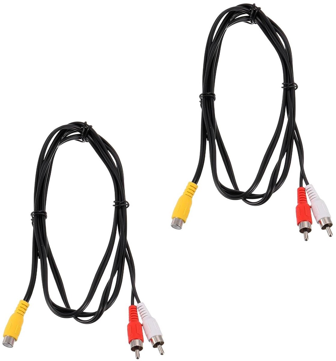 RCA Splitter Kabel - Audio Video - Apparaten Verbinden - 1 RCA naar 2 RCA - 15 Meter - Zwart