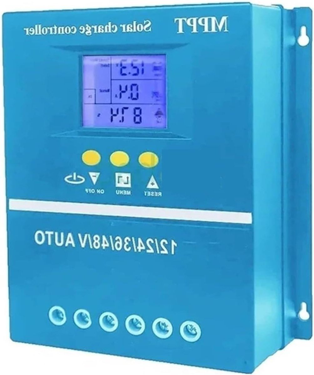 Zonne Laadregelaar - PV Regulator - Energie Opladen - MPPT Technologie - 100A - Blauw