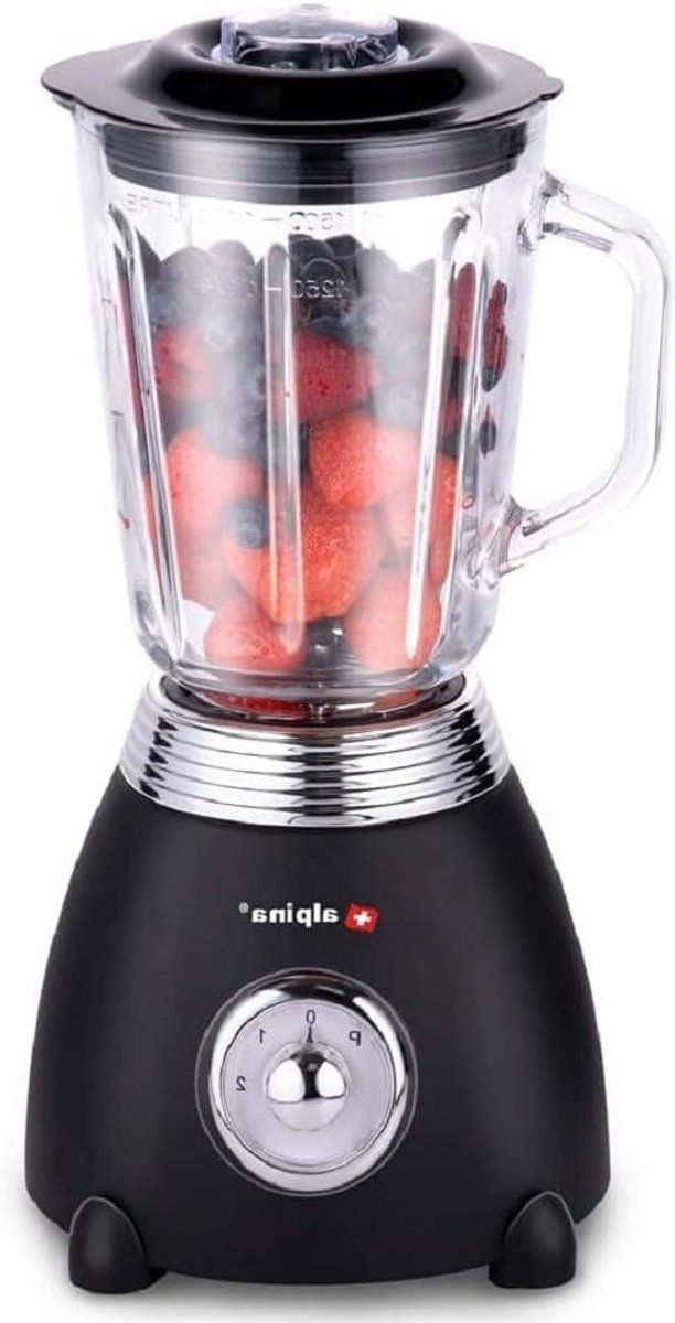 alpina Blender, glass jug 1.5 l, 3 levels, 230 V, 500 W, 50/60 Hz, black