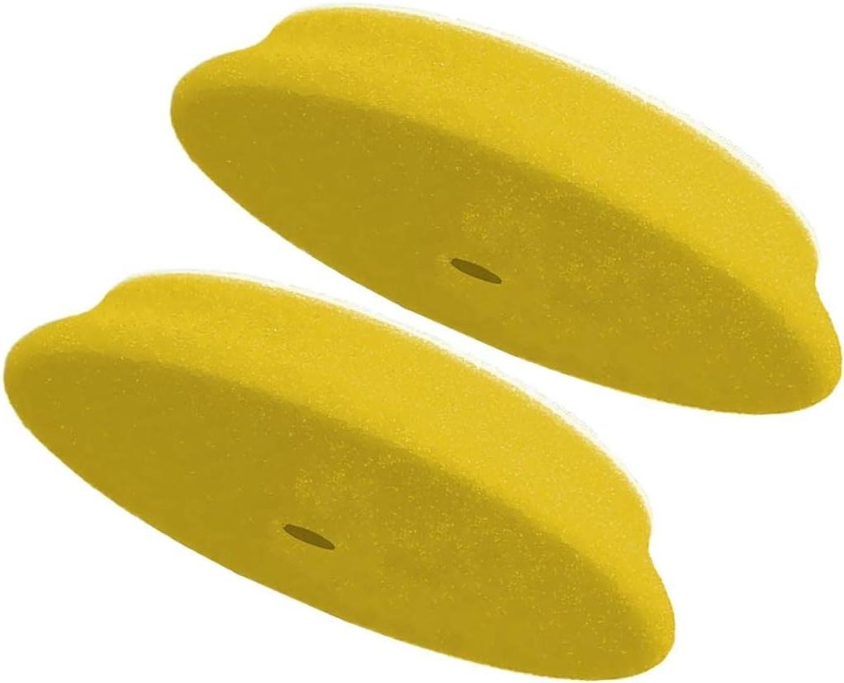 Polijstpads Set - Schuim polijstschijven - Lak Verfraaien - Speciaal Schuimprofiel - 2 Stuks 130-150mm - Geel