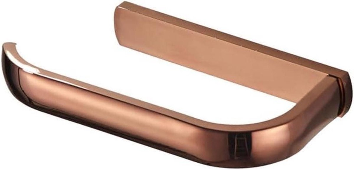 Toiletrolhouder Wandmontage - Papierhouder RVS - Badkamer Organisatie - Roestbestendig Aluminium - 10x10 mm - Rose Goud