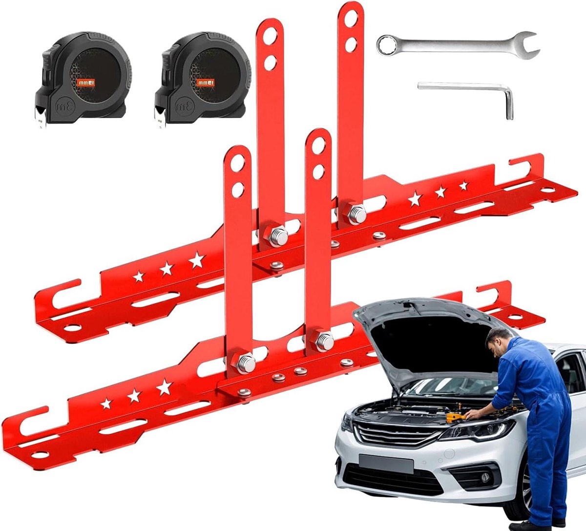 Wieluitlijningsgereedschap - Wielversteller - Voertuigonderhoud - Robuust vrachtwagensysteem - 33 x 12 x 9 cm - Niet gespecificeerd