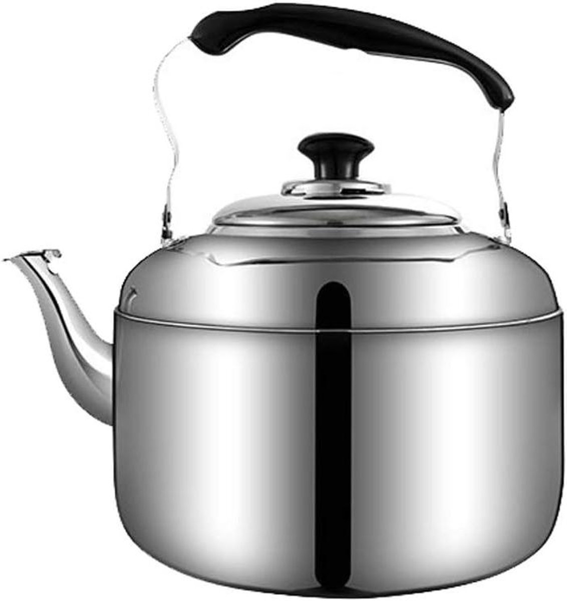 Keuken Waterkoker - Fluitende Theepot - Water Koken - Geschikt Voor Alle Vuren - Grote Capaciteit - Zilver