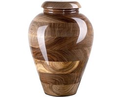 Walnoot Urn - Crematie Urn - As Bewaren - Handgemaakt Hout - 42 Liter - Natuurlijk
