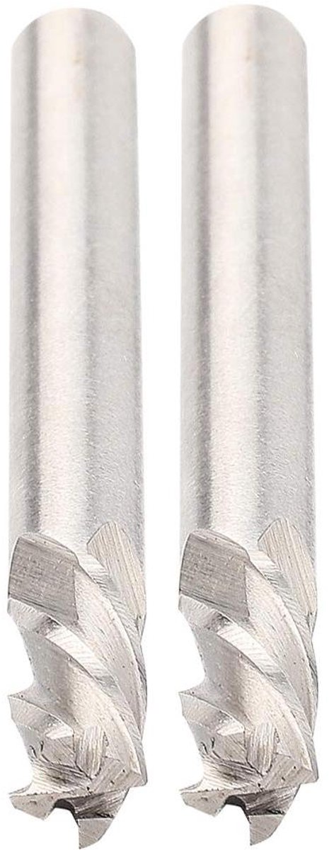 Allecto - Hss Schaftfrezer - 2 Stuks 6mm - 4 Fluiten voor Cnc