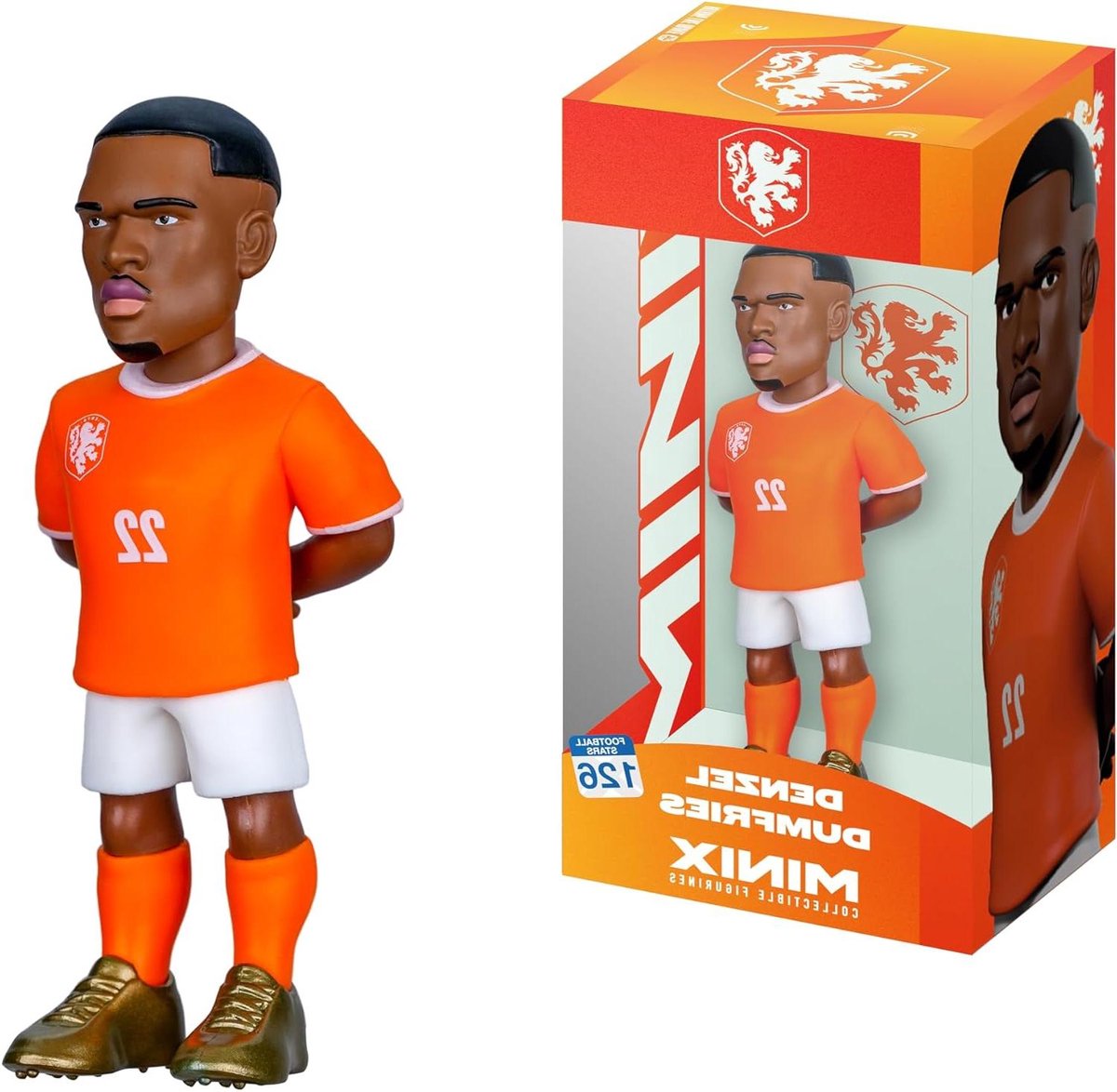 Verzamelfiguur Dumfries - Voetbal Ster - Hobby Verzamelen - Officieel Gelicentieerd - 12 cm - Meerkleurig