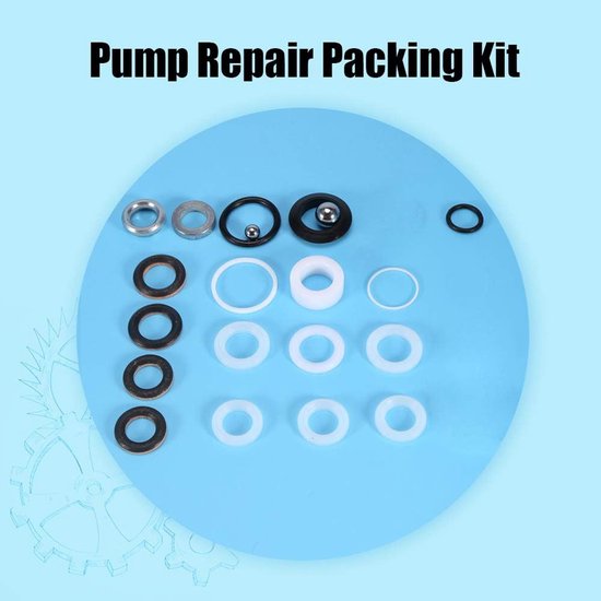 Pomp Reparatie Kit - Sproeier Onderdelen - Airless Verfspuit - Complete Afdichtringen - Compact Formaat - Zwart — afbeelding 5