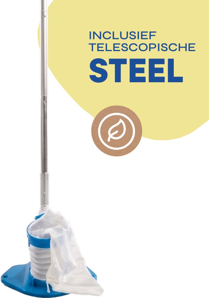 LIVIN' Zwembad Stofzuiger PoolVac - Zwembadstofzuiger - 2-in-1 Krachtige Stofzuiger voor Spa en Zwembad - Draadloos - Bodemzuiger zwembad - Zwembadstofzuiger Elektrisch - Zwembadreiniger - Uitbreidbaar Met Stang - Blauw
