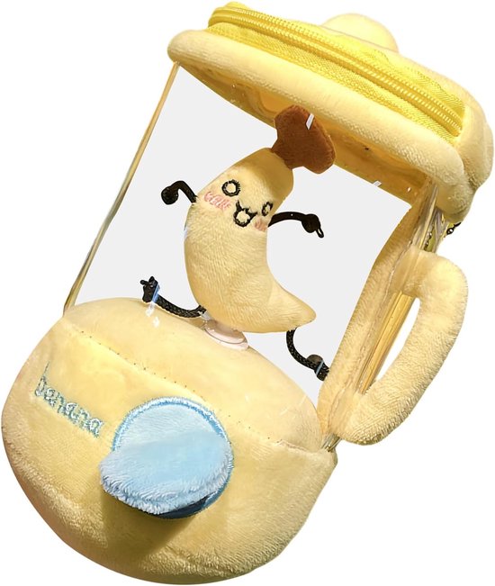 Pluche Speelgoed - Zacht Figuur - Decoratie en Knuffelen - Fruit Blender Vorm - 16 cm - Geel — afbeelding 5