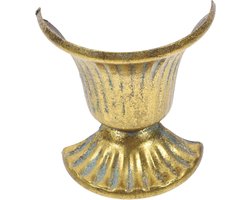 Half Wand Vaas - Plantenbak - Decoratie Binnen - Rustiek Ijzer - 9.5 cm - Goud