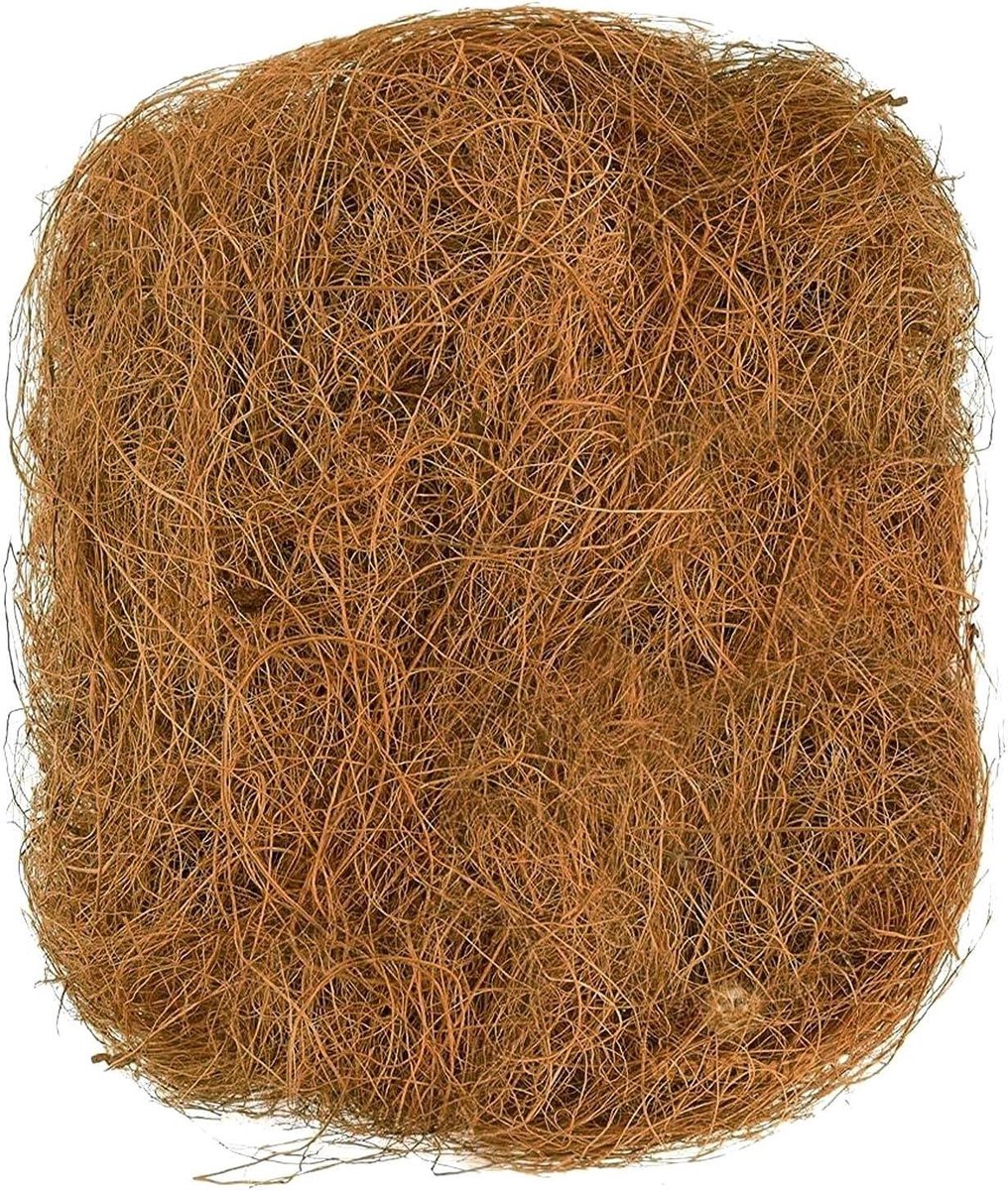 Kokosvezel Nestmateriaal - Natuurlijk Bodembedekker - Dierenverblijf Inrichten - Absorberend Geurcontrole - 250 gram - Bruin