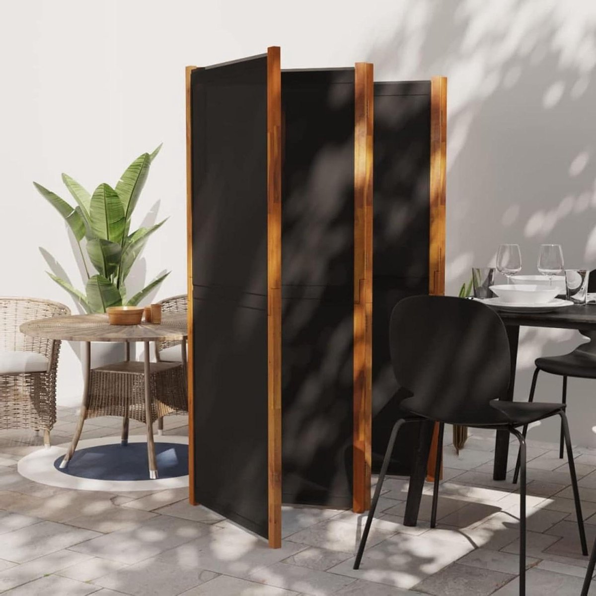 Homgoday 5 Panel Paravent Room Divider Indoor Divider Outdoor Room Divider Room Divider Bl