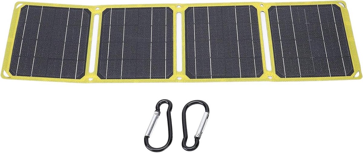 Zonnepaneel Opvouwbaar - Draagbare Energie - Outdoor Activiteiten - Hoge Efficiëntie ETFE - 40W - Geel