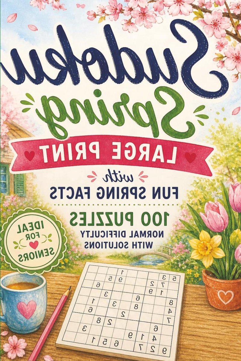 Sudoku Lente Puzzels - Grote Print Puzzels - Geest Actief Houden - Met Lentefeiten - 6 x 9 Inch