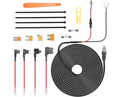 Radar Detector Kabel - Stroomkabel Set - Voertuig Installatie - Universele RJ11 Connector - 19.9 x 14.5 cm - Zwart