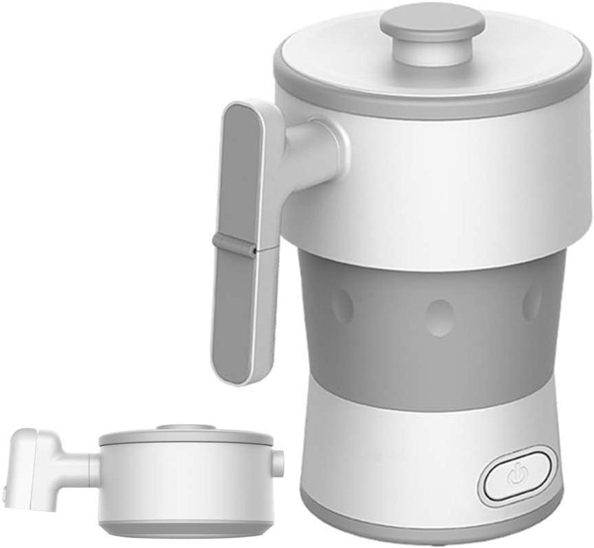 Elektrisch Waterkokertje - Opvouwbaar Model - Reizen en Kamperen - Dubbel Voltage - 800ml Capaciteit - Zilverkleurig