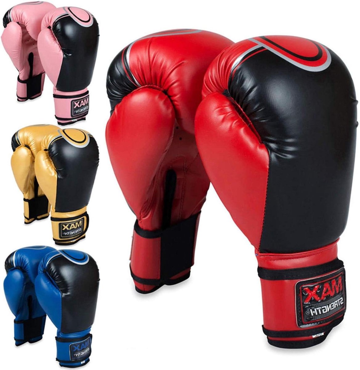 Bokshandschoenen - Trainingshandschoenen - Sporttraining - Triple Layered Foam - 16 OZ - Rood/Zwart