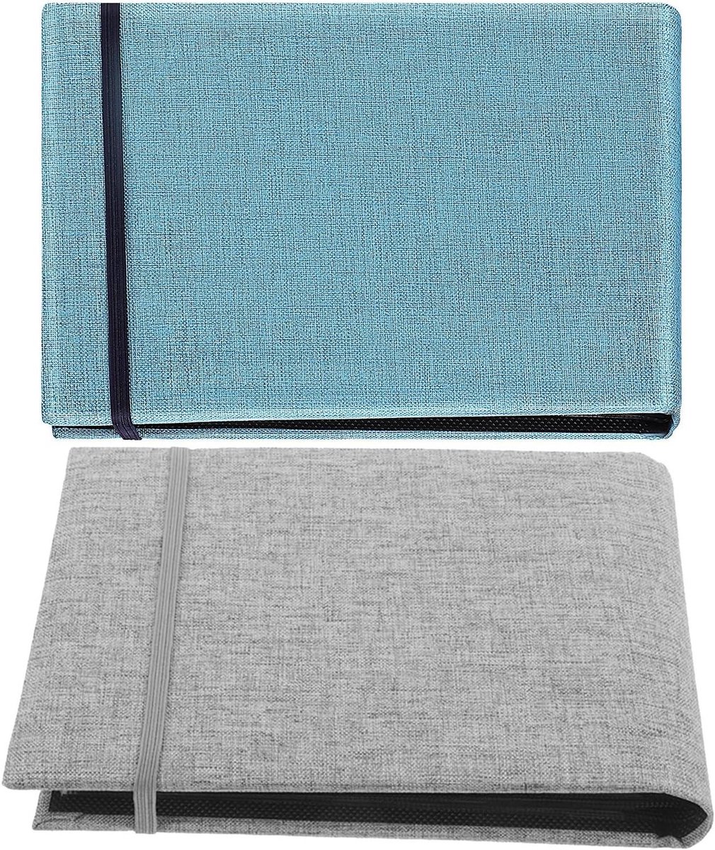 Kleine Fotoalbums - Fotoboek Set - Herinneringen Bewaren - Stoffen Kaft - 10x15 cm Foto's - Diverse Kleuren