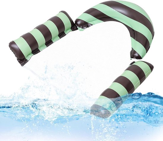 Drijfmatras Volwassenen - Opblaasbaar Vlot - Water Ontspanning - Ergonomisch Ontwerp - 111x107cm - Groen — afbeelding 4