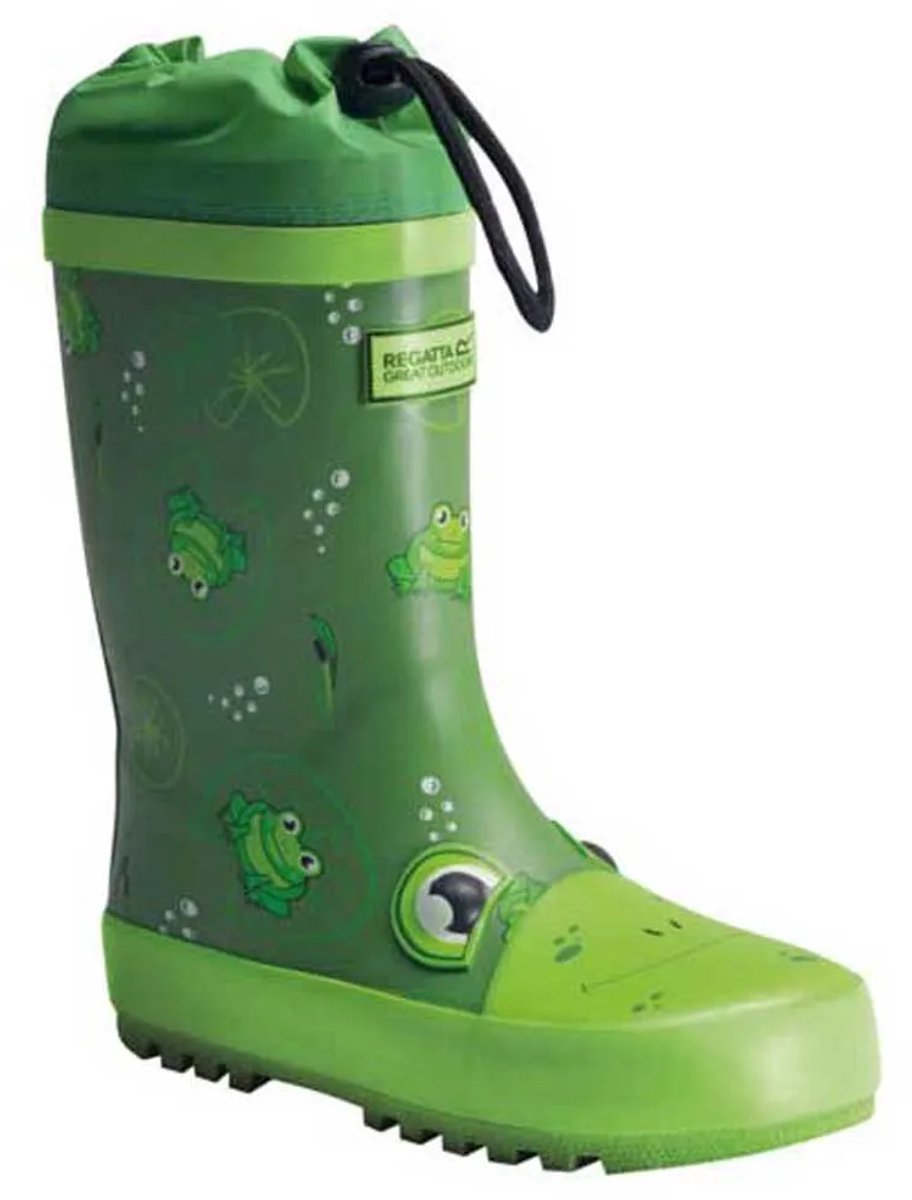 De Regatta Mudplay Junior Wellington Laarzen Kinderen Dieren Design Verstelbaar Groen