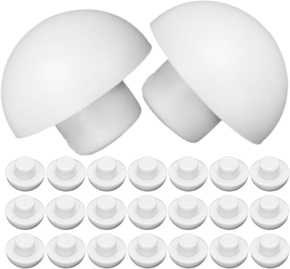 Toiletbril Bumpers - Zitting Spacers - Badkamer Comfort - Geluidsdempend - 50 Stuks - Wit