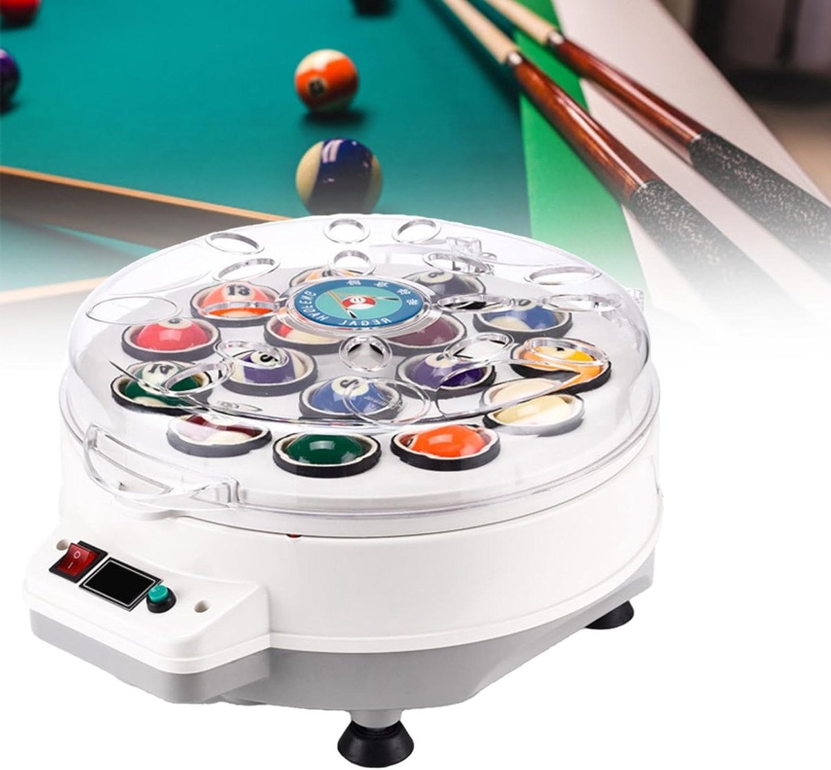 Biljartbal Reiniger - Poolbal Polijster - Spel Verbetering - Automatische Werking - 46x46x30 CM - Zwart