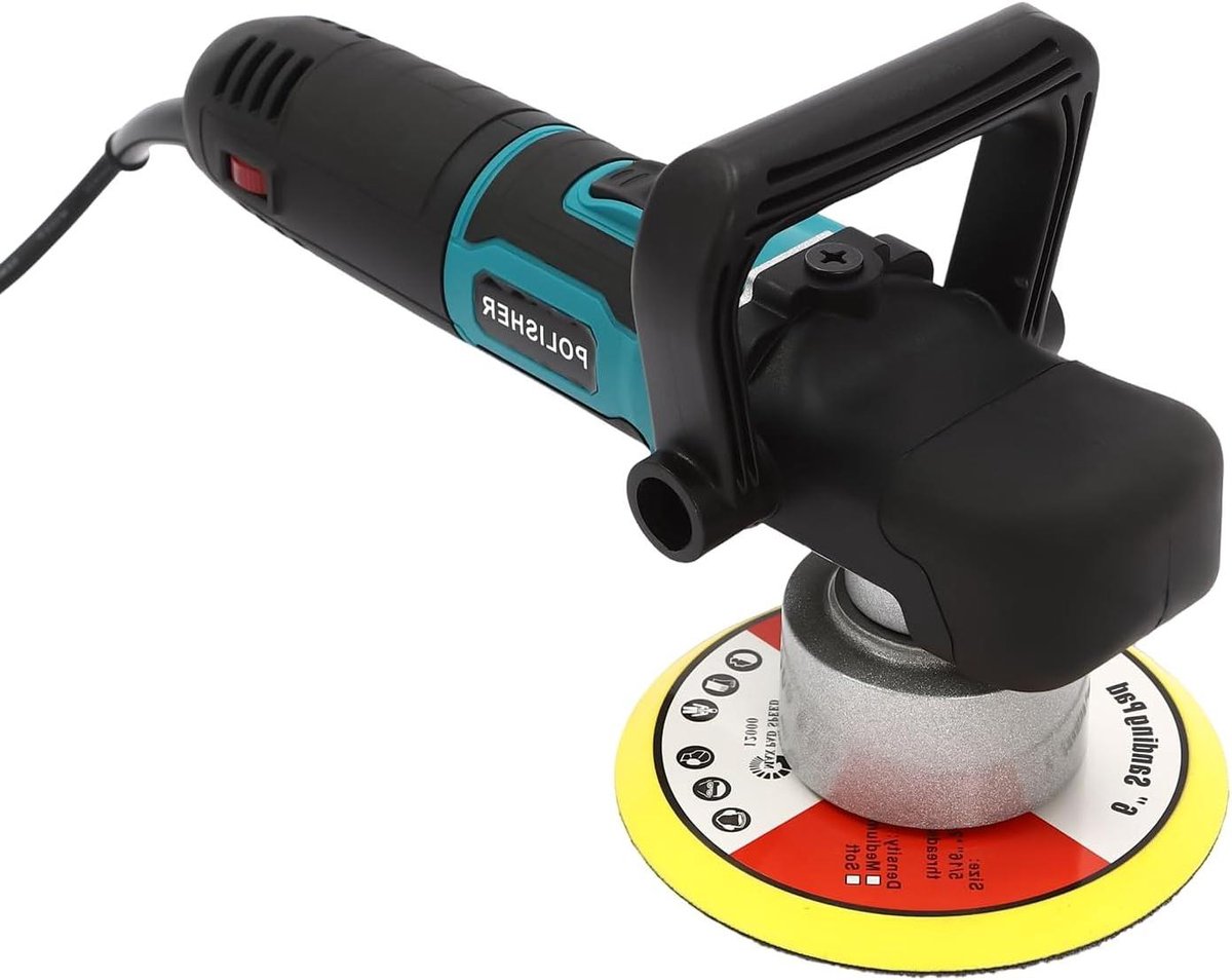 Excentrische Polijstmachine - Auto Polijstmachine - Lak Herstellen - 850W Koperen Motor - 8 mm Excentrisch - Zwart Blauw