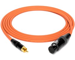 enoaudio Mogami 2534 Quad Professionel Studio Kabel | Neutrik Gold XLR vrouwelijk - RCA RCA-RCA | HiFi, oranje, 0,5 m